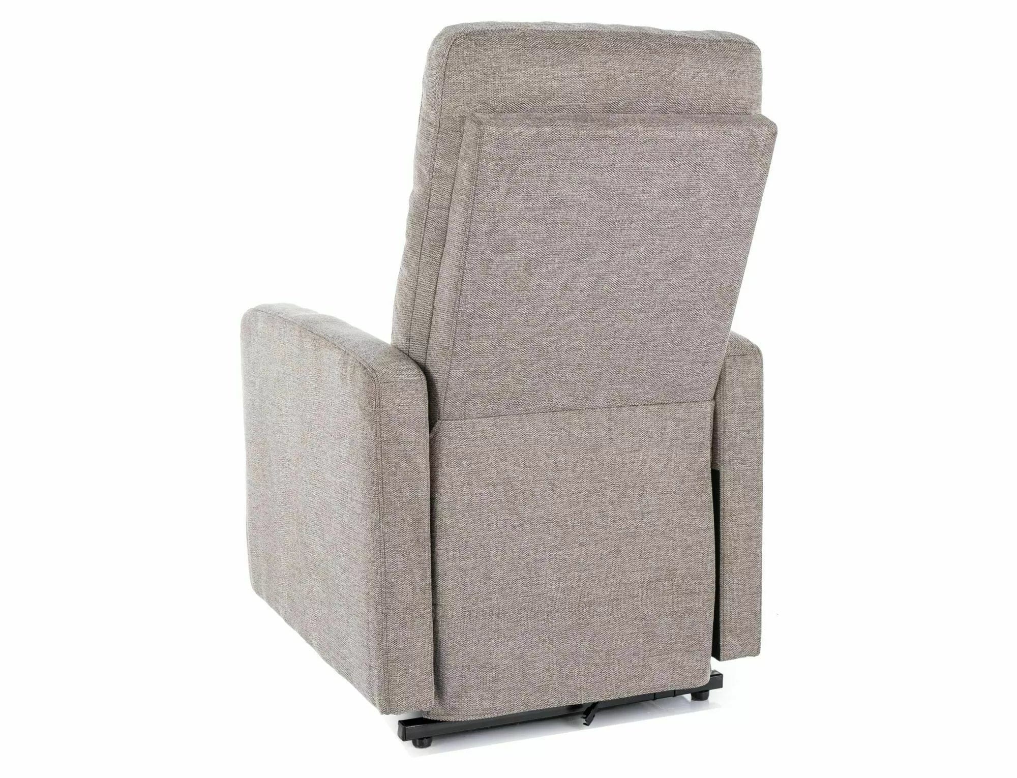 Fotoliu Recliner cu mecanism electric, tapitat cu stofa, Otus II Brego Bej / Negru, l66xA92xH100 cm (1)