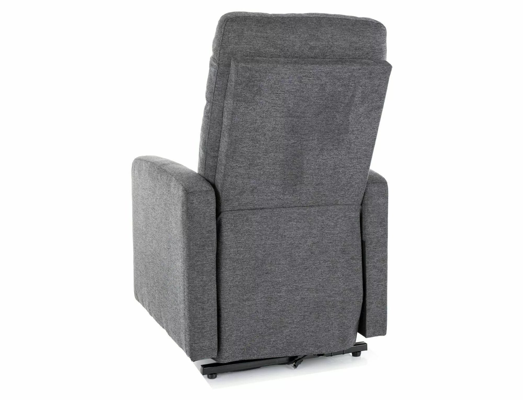 Fotoliu Recliner cu mecanism electric, tapitat cu stofa, Otus II Brego Gri Inchis / Negru, l66xA92xH100 cm (2)