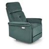 Fotoliu Recliner cu mecanism electric, tapitat cu stofa, Semir Velvet Verde, l80xA90xH92 cm