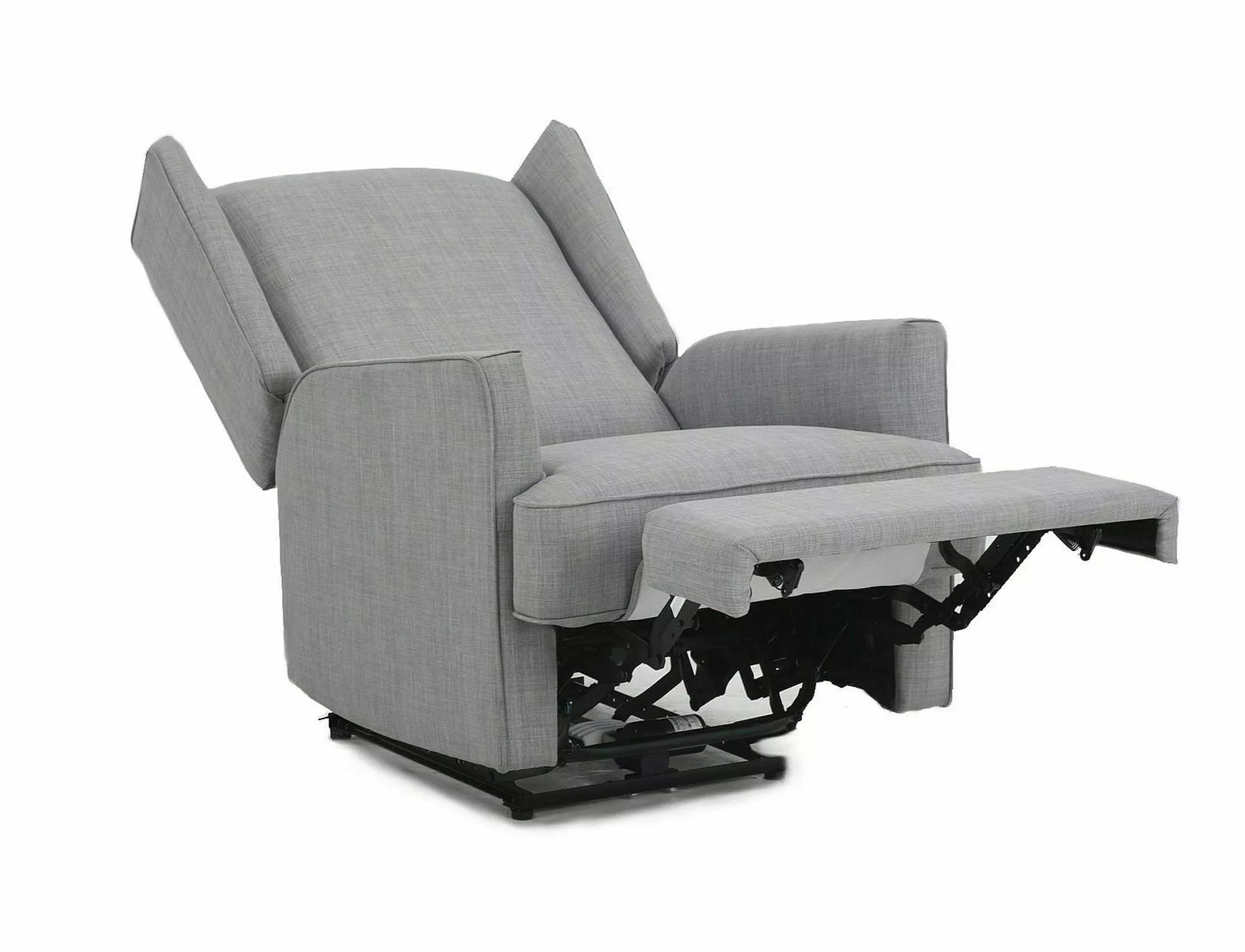 Fotoliu Recliner cu mecanism electric, tapitat cu stofa, Uranos Gri / Negru, l75xA93xH104 cm (1)