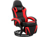 Dorel Home Fotoliu Recliner gaming tapitat cu piele ecologica, Jerome Negru / Rosu, l68xA82xH113 cm