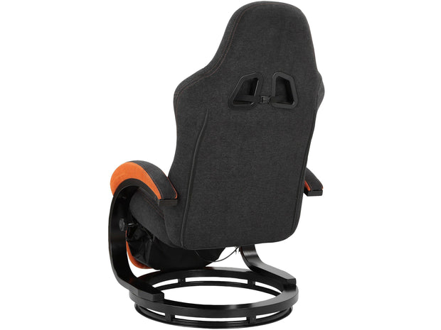 Dorel Home Fotoliu Recliner gaming tapitat cu stofa, Jerome Negru / Portocaliu, l68xA82xH113 cm