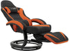 Dorel Home Fotoliu Recliner gaming tapitat cu stofa, Jerome Negru / Portocaliu, l68xA82xH113 cm