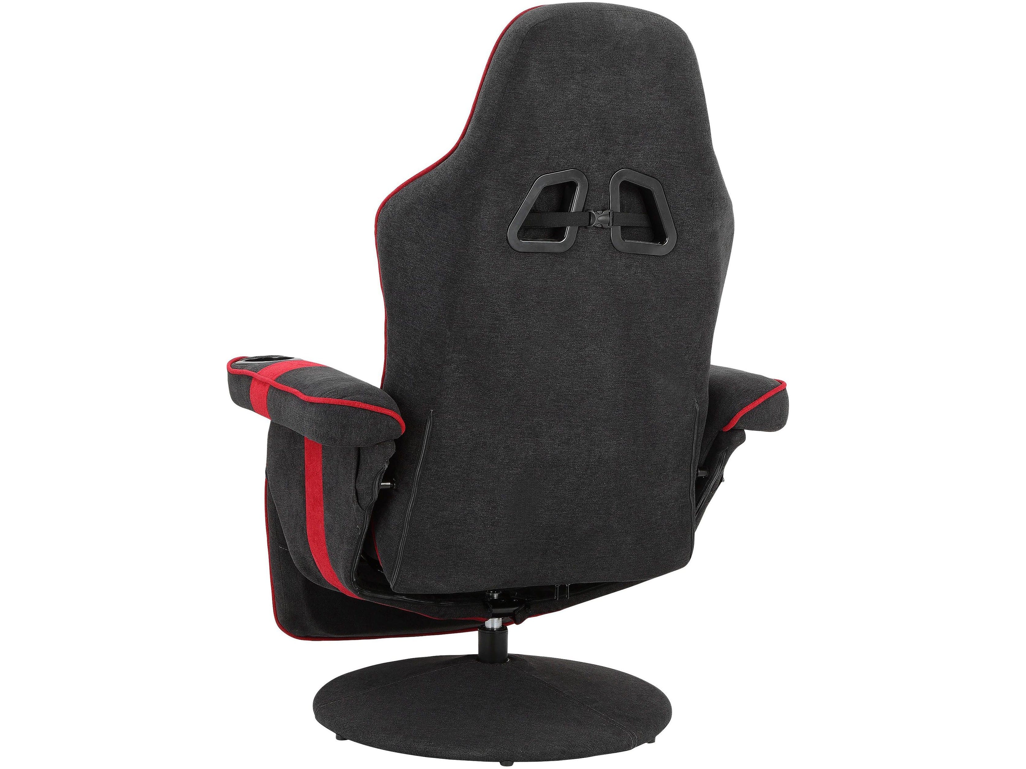 Dorel Home Fotoliu Recliner gaming tapitat cu stofa, Junker Negru / Rosu, l81xA88xH112 cm