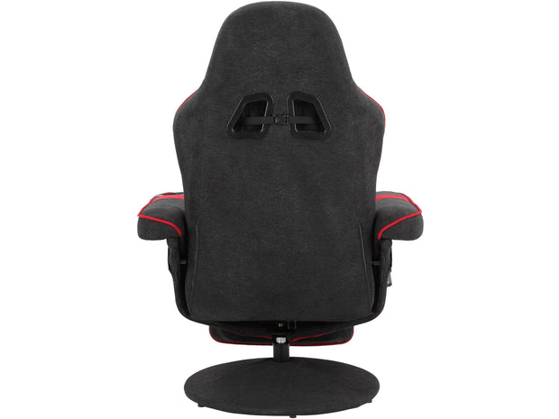 Dorel Home Fotoliu Recliner gaming tapitat cu stofa, Junker Negru / Rosu, l81xA88xH112 cm