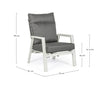 Fotoliu Recliner pentru gradina / terasa, din aluminiu, cu perne detasabile, Kledi Lunar Antracit / Gri, l72xA81xH98 cm (3)