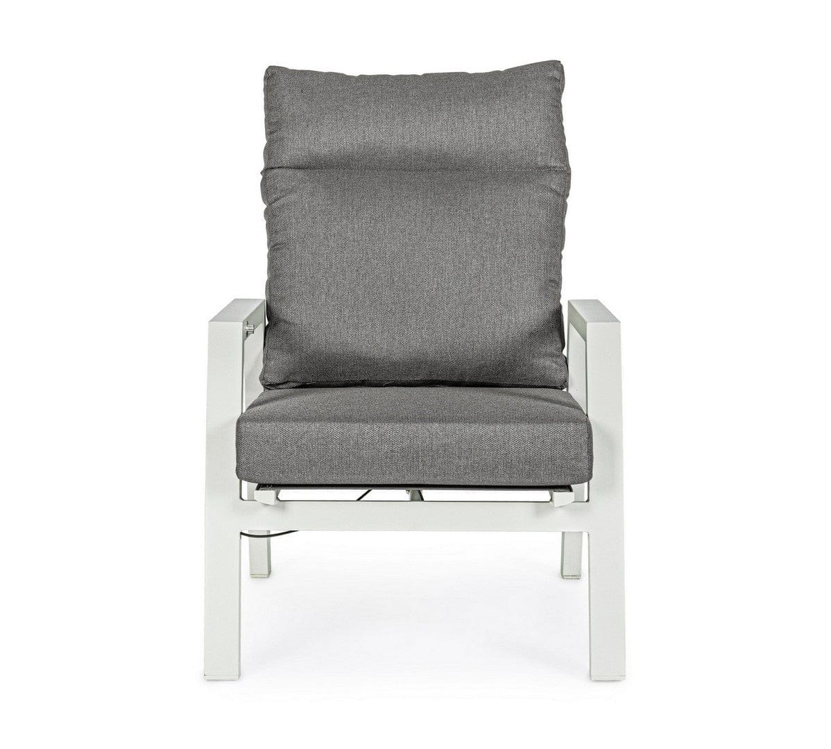 Fotoliu Recliner pentru gradina / terasa, din aluminiu, cu perne detasabile, Kledi Lunar Antracit / Gri, l72xA81xH98 cm (4)