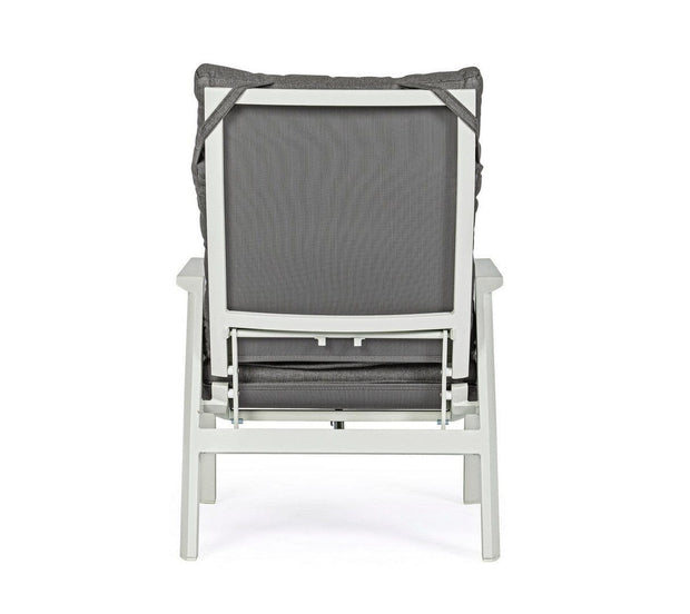 Fotoliu Recliner pentru gradina / terasa, din aluminiu, cu perne detasabile, Kledi Lunar Antracit / Gri, l72xA81xH98 cm (5)