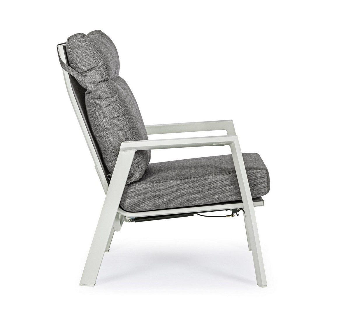 Fotoliu Recliner pentru gradina / terasa, din aluminiu, cu perne detasabile, Kledi Lunar Antracit / Gri, l72xA81xH98 cm (8)