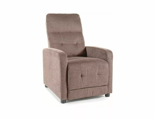 Fotoliu Recliner tapitat cu stofa, Otus Brego Bej / Negru, l66xA92xH100 cm