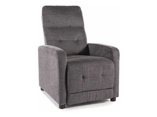 Fotoliu Recliner tapitat cu stofa, Otus Brego Gri / Negru, l66xA92xH100 cm