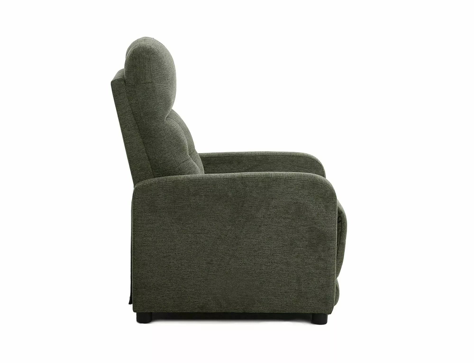 Fotoliu Recliner tapitat cu stofa, Otus Brego Verde Olive / Negru, l66xA92xH100 cm (2)