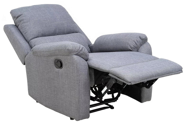 Fotoliu Recliner tapitat cu stofa, Spencer 1 Bjorn Gri / Negru, l80xA94xH101 cm (1)