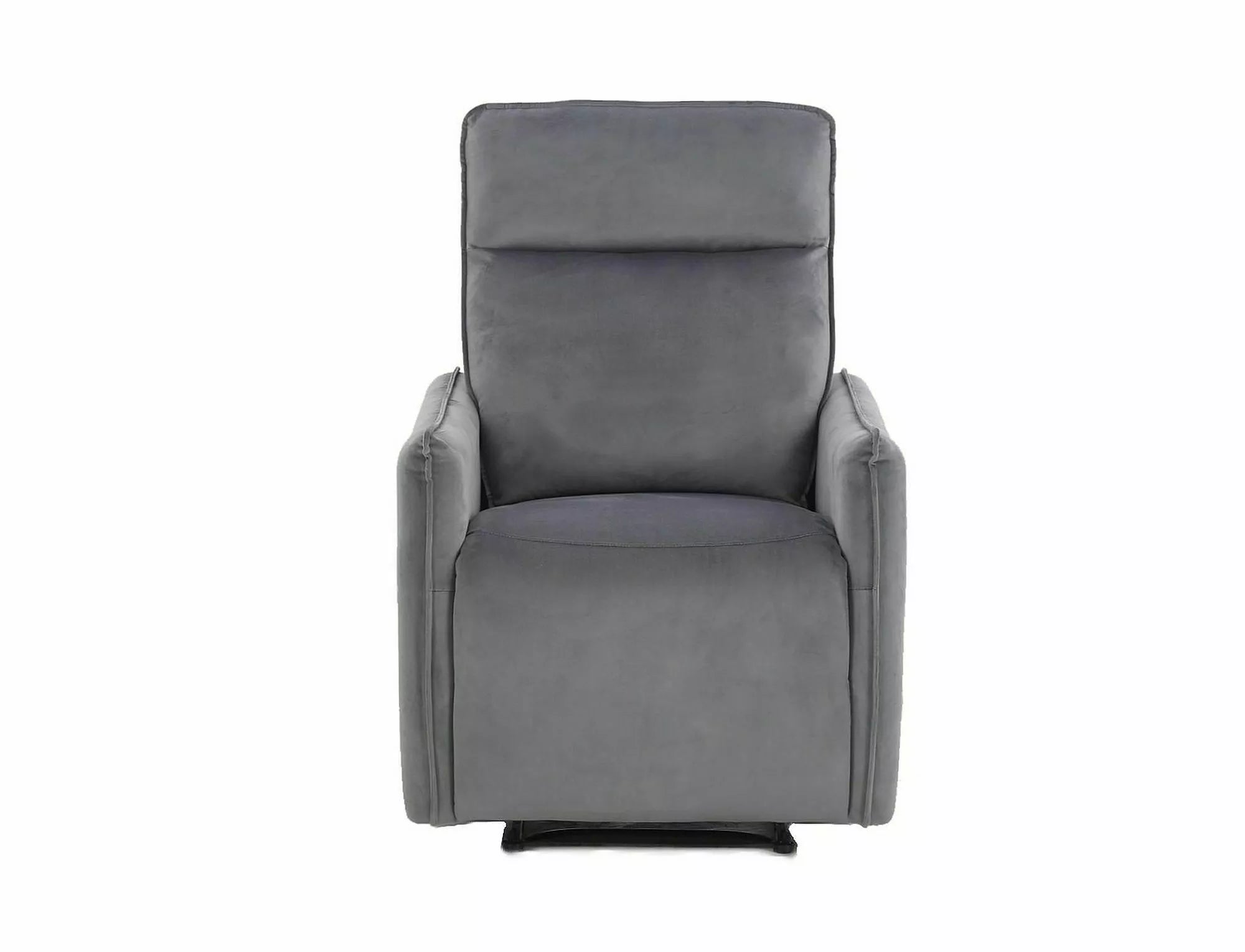 Fotoliu Recliner tapitat cu stofa, Travis 1 Velvet Gri / Negru, l72xA86xH102 cm (1)