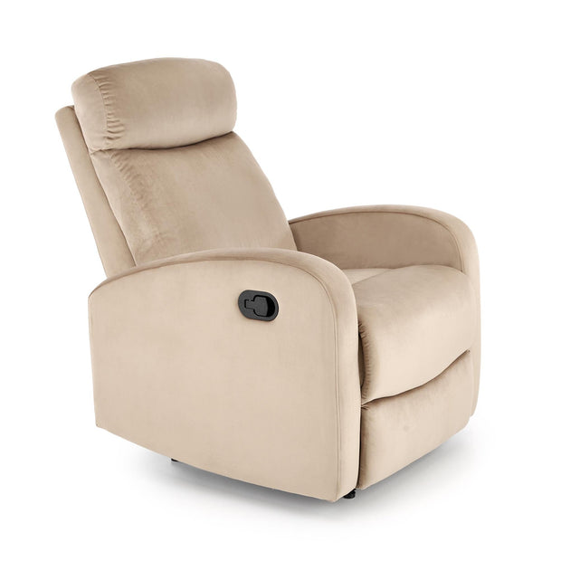 Fotoliu Recliner tapitat cu stofa, Wonder Velvet Bej, l75xA95xH90 cm