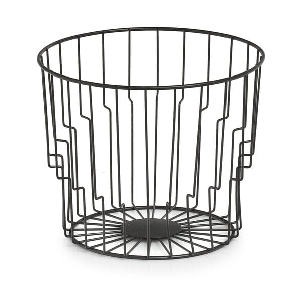 Fructiera Basket II, Metal Negru, Ø24xH19,5 cm