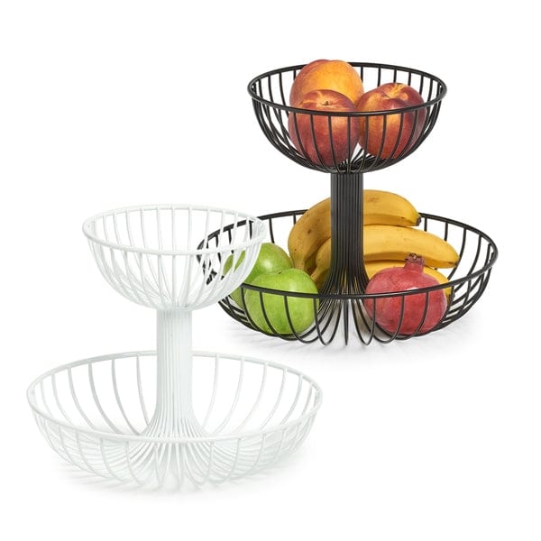 Fructiera Duo Basket cu 2 nivele, Metal Negru, Ø32xH25,8 cm (3)