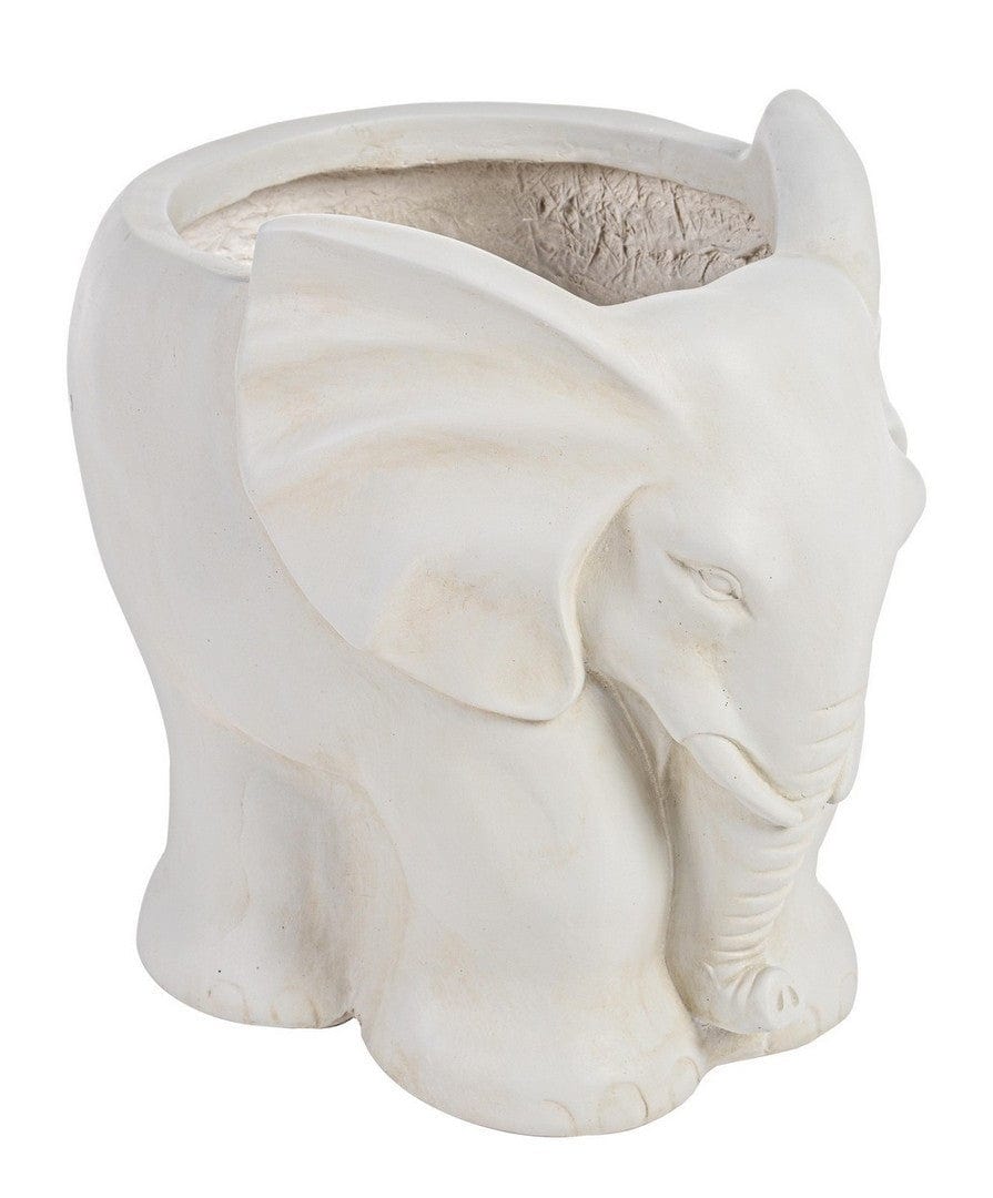 Ghiveci din Fiberclay, Garden Elephant Ivoir, L39xl30xH35 cm