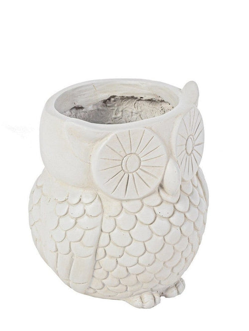 Ghiveci din Fiberclay, Garden Owl S Ivoir, Ø22xH24,5 cm