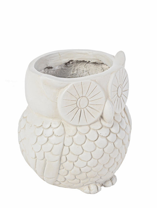 Ghiveci din Fiberclay, Garden Owl Small Ivoir, Ø22xH24,5 cm