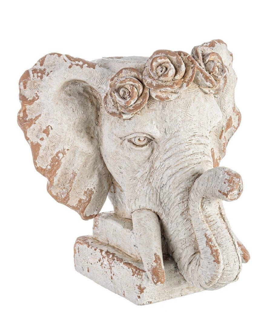 Ghiveci din magnesia, Elephant Head Ivoir, L48xl38xH43 cm