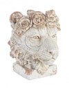 Ghiveci din magnesia, Lion Head Ivoir, Ø37xH44 cm (2)