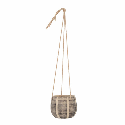 Bloomingville Ghiveci suspendabil din ceramica, Madi Natural, Ø15,5xH13 cm