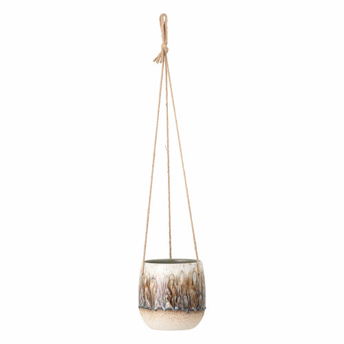 Bloomingville Ghiveci suspendabil din ceramica, Rezan Natural, Ø16,5xH16 cm