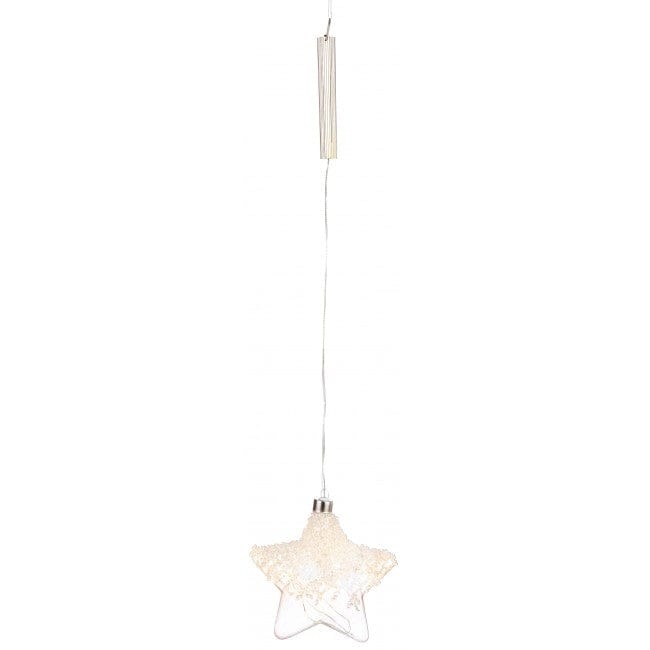 Bizzotto Glob pentru brad, din sticla cu LED Brina Star Auriu, Ø15 cm