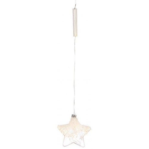 Bizzotto Glob pentru brad, din sticla cu LED Brina Star Auriu, Ø15 cm