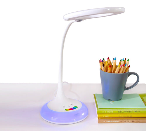 Lampa de birou pentru copii Rainbow White