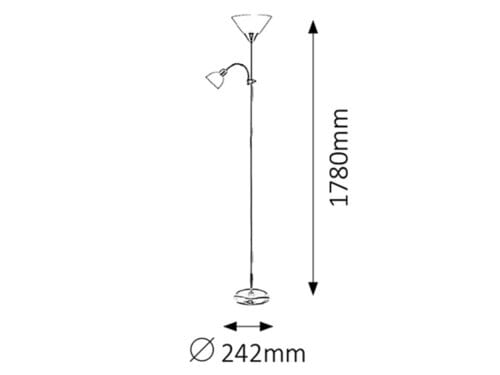 RabaLux Lampadar Action 4062 Negru / Alb