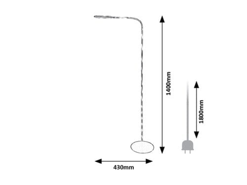 Lampadar Adelmo 74009 Negru / Alb (7)