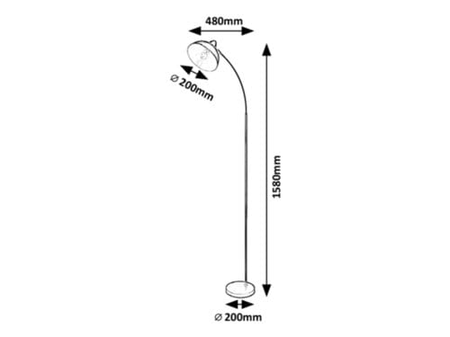 RabaLux Lampadar Daron 5239 Alb Mat