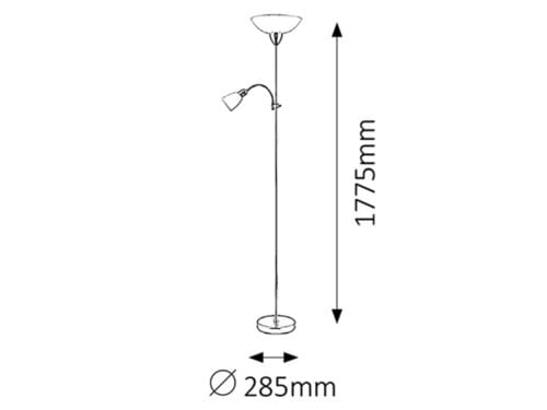 Lampadar Diana 4067 Gri / Alb (1)