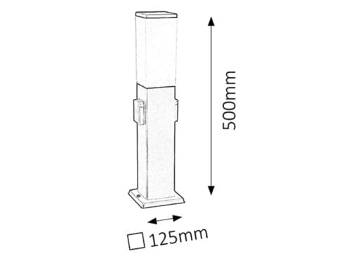 RabaLux Lampadar exterior Bonn 8339 Negru Mat / Alb