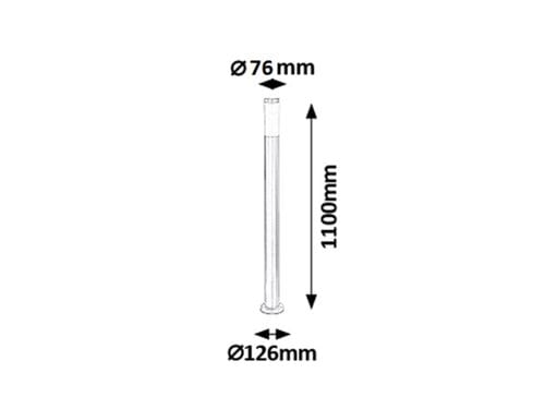 RabaLux Lampadar exterior Inox torch 8268 Gri / Alb