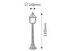 Lampadar exterior New York 8700 Auriu Antichizat / Transparent (1)