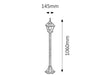 RabaLux Lampadar exterior Toscana 8400 Aluminiu Antichizat / Transparent