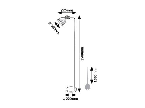 Lampadar Flint 2242 Negru (2)