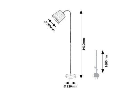 RabaLux Lampadar Godric 6639 Negru / Gri