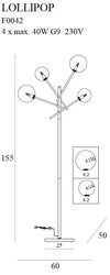 Maxlight Lampadar Lollipop F0042 Alama