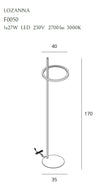 Lampadar Lozanna F0050 Auriu (3)