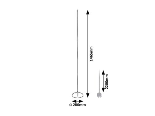 RabaLux Lampadar Luigi 74005 Negru / Alb