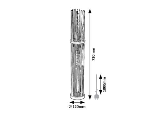 RabaLux Lampadar Roxas 74022 Negru Mat / Cupru