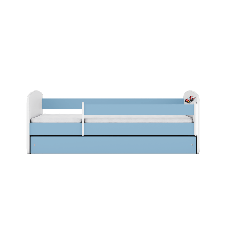 Pat din pal pentru copii, Racing Car II Albastru / Alb (3)