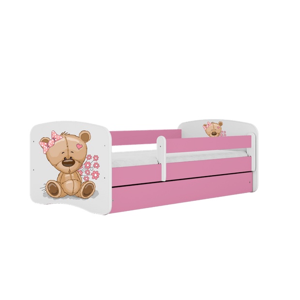 Pat din pal pentru copii, Teddybear Flowers I Roz / Alb