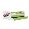 Pat din pal pentru copii, Racing Car II Verde / Alb (2)