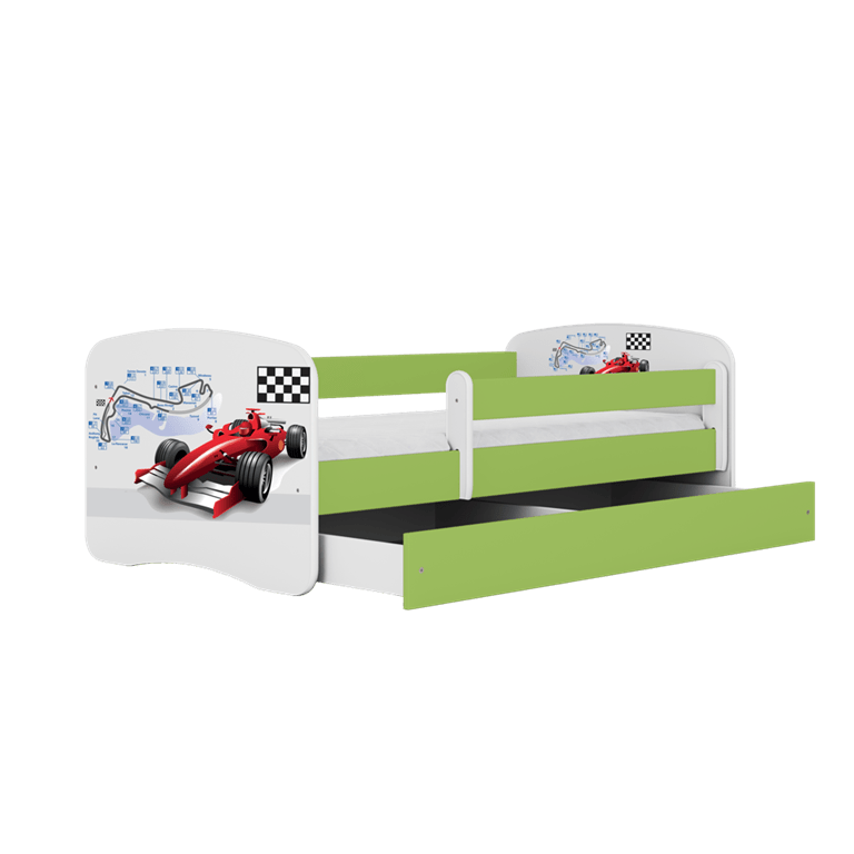 Pat din pal pentru copii, Formula II Verde / Alb (3)
