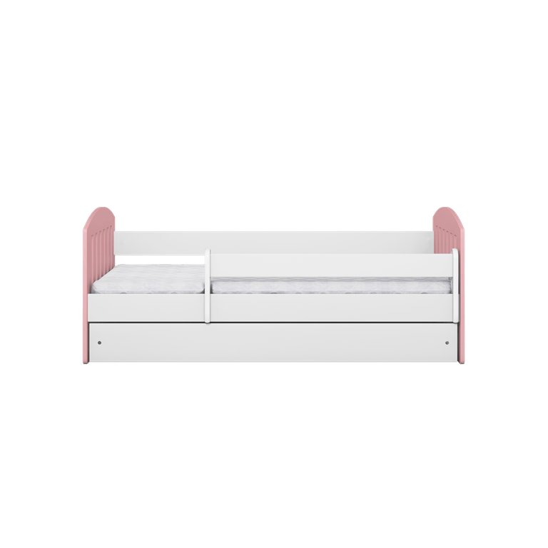 Pat din pal si MDF pentru copii, Classico Mix Pale II Rose / Alb (3)